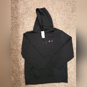 Polo Ralph Lauren Black Double Knit Hoodie Large NEW!